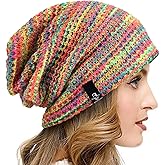 VECRY Womens Knit Slouchy Beanie Ribbed Baggy Skull Cap Turban Winter Summer Beret Hat