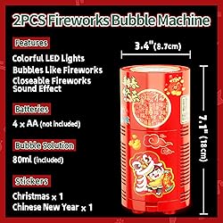 Ivtivfu Fireworks Bubble Machine