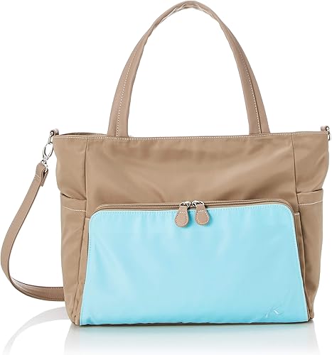 Amazon キタムラ ミニバッグ付き 2ｗａｙバッグ Z 0539 ベージュ アイスブルー ショルダーバッグ