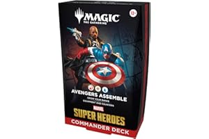 Magic: The Gathering | Marvel Super Heroes Commander Deck - Avengers Assemble (100-Card Deck + Accessories)