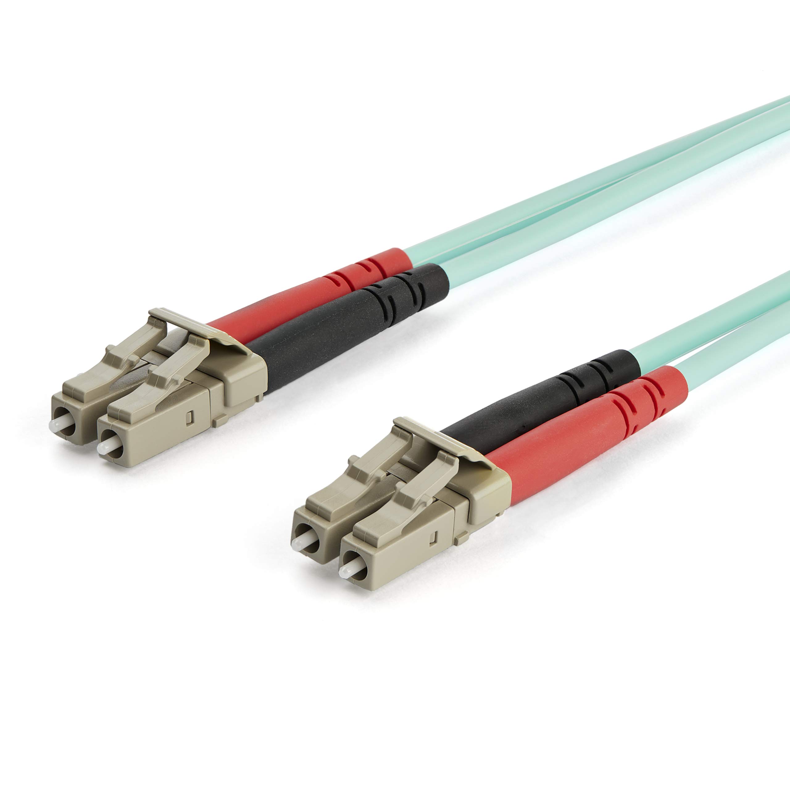 StarTech.com 7m (22ft) LC/UPC to LC/UPC OM3 Multimode Fiber Optic Cable, Full Duplex 50/125µm Zipcord Fiber, 100G Networks, LOMMF/VCSEL, <0.3dB Low Insertion Loss, LSZH Fiber Patch Cord (A50FBLCLC7)