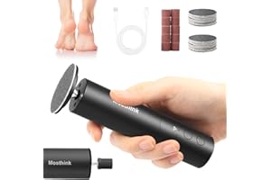 MOSTHINK Electric Callus Remover for Feet, Electric Foot File Nail Grinder 2 in 1,Rechargeable Professional Foot Sander Pedicure Tool for Feet Dry Dead Skin with Sandpaper Disk, 6 Speed Adjustable