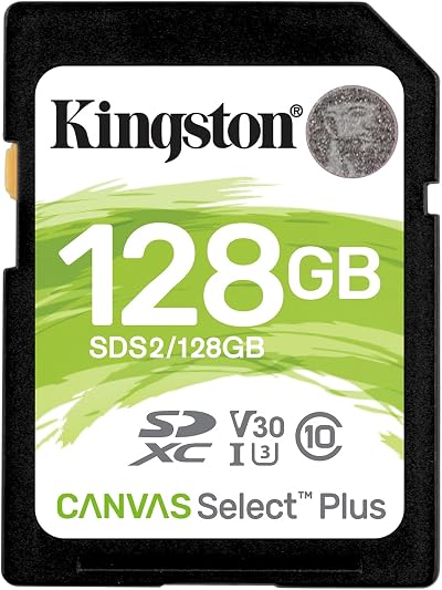 Kingston Canvas Select Plus SD Card 128GB Class 10 UHS-I SDS2/128GB