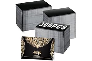 DANGHYUK 300 Pcs Metal Business Cards Black Metal Business Card Blanks for CNC Engraver Laser Engraving Reliable and Sturdy Multipurpose Aluminium Business Card Blanks Thickness 0.01 Inch