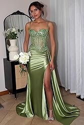 INEWER Womens Spaghetti Straps Sequin Appliques
