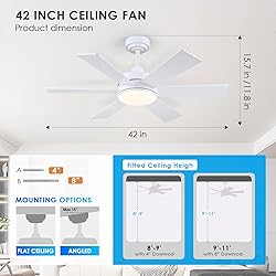 42 inch Ceiling Fans with Lights, Ceiling Fan with