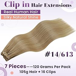 LaaVoo Hair Extensions Clip ins Real Human Hair