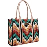 Montana West Wrangler Large Tote Bag for Women Western Structured Shoulder Bag with Laptop Compartment