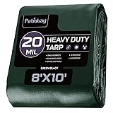 Patiobay Tarp 8x10 Feet, 20 Mil Waterproof Tarps