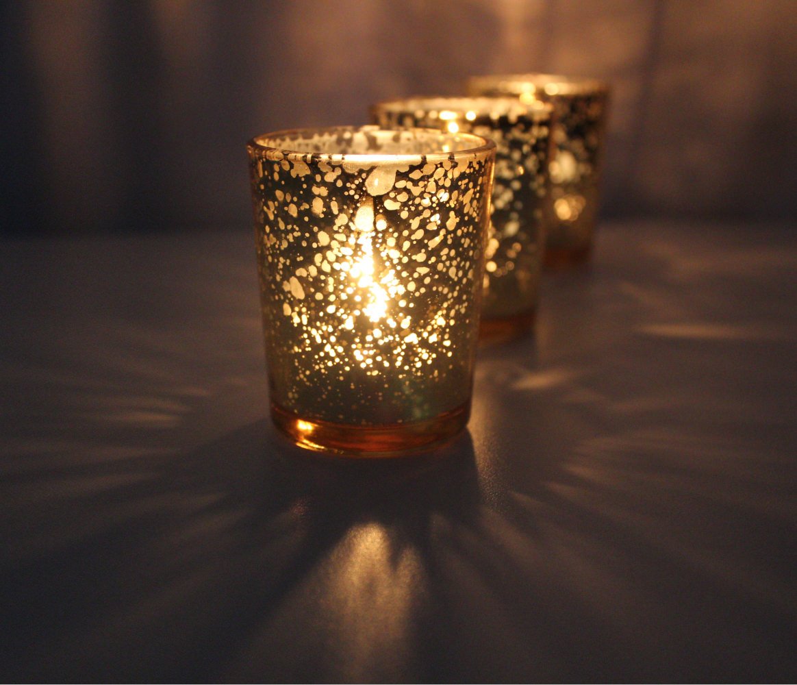 Volens Gold Votive Candle Holders, Mercury Glass Tealight Candle Holder Set of eBay