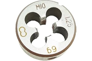 TIPLUSTA Metric Right Hand Round Die, Machine Thread Die, Screw Thread Cutting Die for Mold Machining, Alloy Steel (M10x1.25)