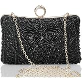 BABEYOND Evening Clutch Purses for Women - Vintage Evening Bag Accessories for Women Gatsby 1920s Beaded Sequin Clutch