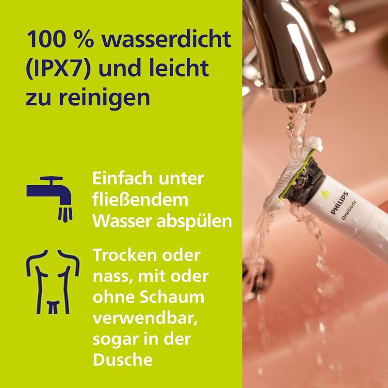OneBlade Intimate, Intimrasur, Trimmen & Rasieren mit extra Hautschutz, Für eine gründliche und angenehme Rasur – ohne komplett glatt zu rasieren, Modell QP1924/30