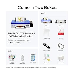 PUNEHOD A3 L1800 DTF Printer,Apparel Printer with