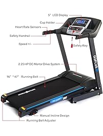Gymax Cardio Folding Exercise Treadmill Fitness Electric Motorized Running Machine Treadmill w/ Incline Home Gym
