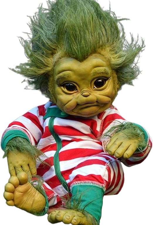 Amazon.com: TOPATY Realista Reborn Baby Doll,Reborn Baby Grinch Toy,Dibujos Animados Muñeca Navidad Simualtion Muñeca para Navidad Niños Niñas: Home \u0026 Kitchen