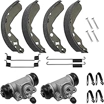 Front & Rear Brake Wheel Cylinders W/Shoes For Kawasaki KAF300 - Foto 3