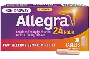 Allegra 24 Hour Allergy Medication, Non Drowsy, Fast and Effective Multi-Symptom Allergy Relief Medicine for Sneezing, Watery