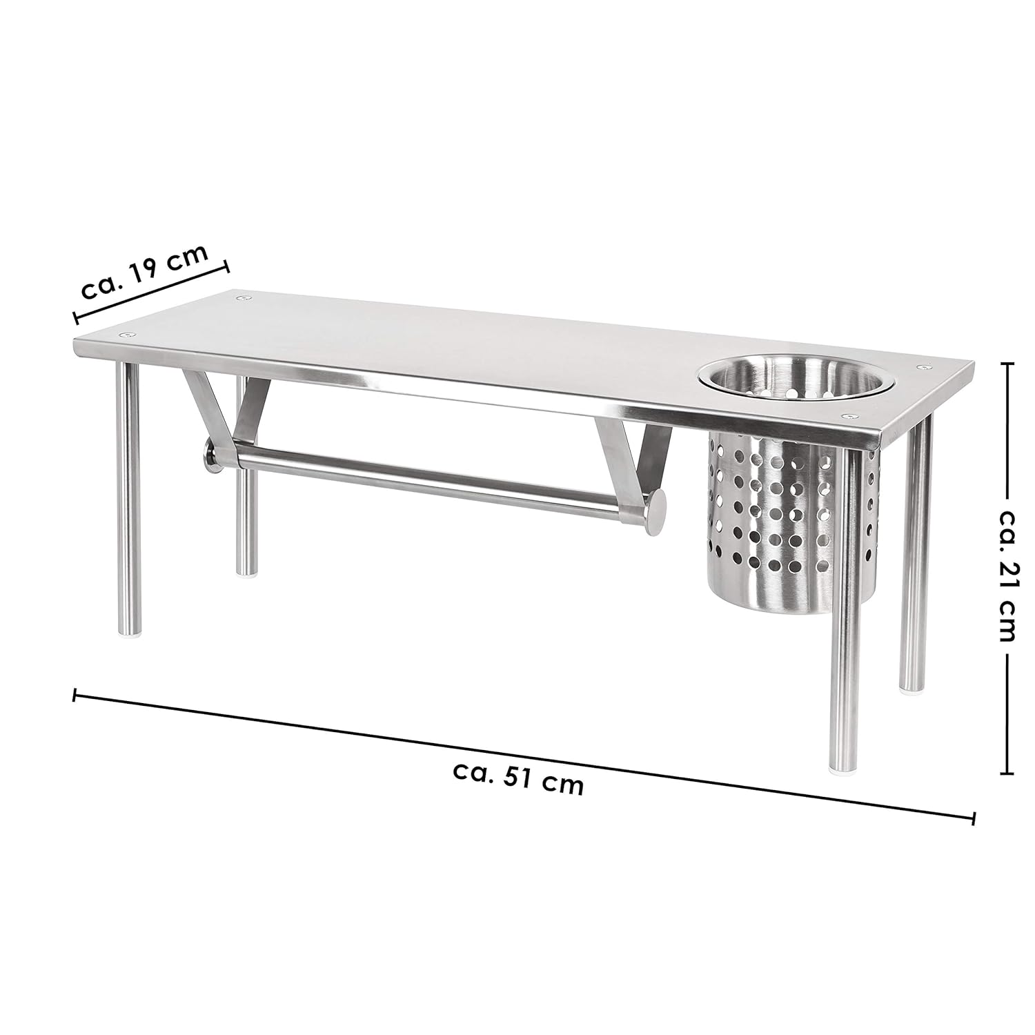 Estantería de cocina con soporte de rollo y de utensilios ...