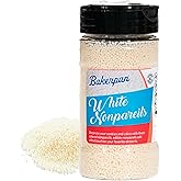 Bakerpan White Nonpareils Sprinkles - 7 Ounces White Sprinkles for Cake Decorating - Edible Nonpareils for Cupcakes, Ice Cream, Cake Decorations (Made in USA)