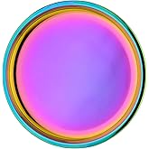 Ahimsa Stainless Steel Kids Plates, 9" Colorful Stainless Steel Plate, Pediatrician Designed & Non Toxic, Unbreakable, Dishwasher Safe, Rainbow
