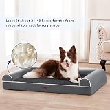 WESTERN HOME Large Orthopedic Dog Bed with Removable Cover Dark Grey 106x76x19 view 2