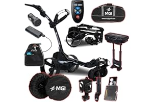 MGI Zip Navigator at All-Terrain Remote Golf Cart with Accessories | Power Bundle | 3-Year Warranty | 36 Holes Extended Battery (Ultimate Bundle)