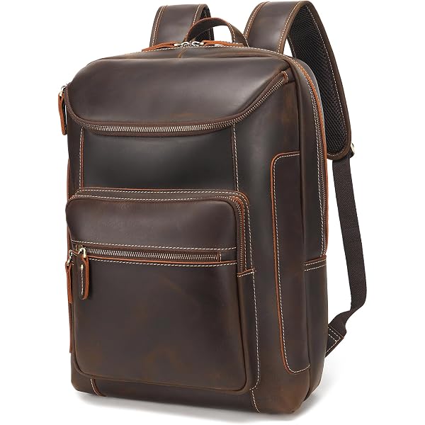 Sac à Dos En Cuir Noir Pour Homme - Qualité Supérieure, Style élégant, état Quasi Neuf (95%)