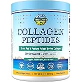 Terranics Hydrolyzed Collagen Peptides Powder, Grass Fed & Pasture Raised Bovine, Type I & III Collagen for Women, No Sugar, No Hormones, Keto, Beauty Support, Easy Mixing, Unflavored, 16oz