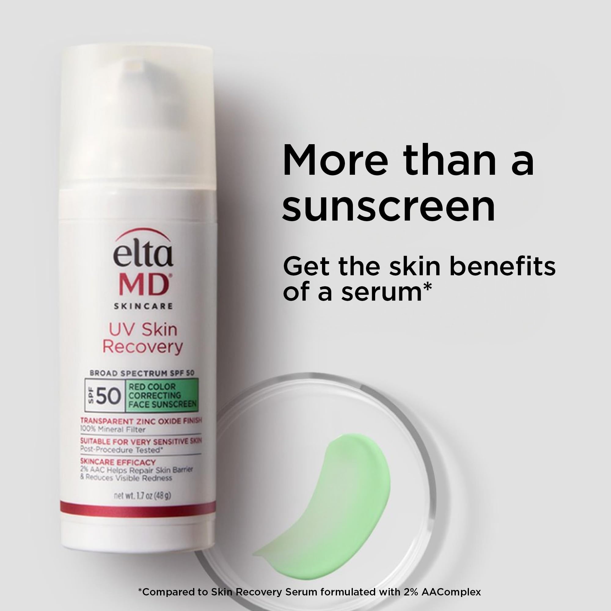 EltaMD UV Skin Recovery Face Sunscreen with Zinc Oxide, All Mineral, Safe for Sensitive Skin SPF 50