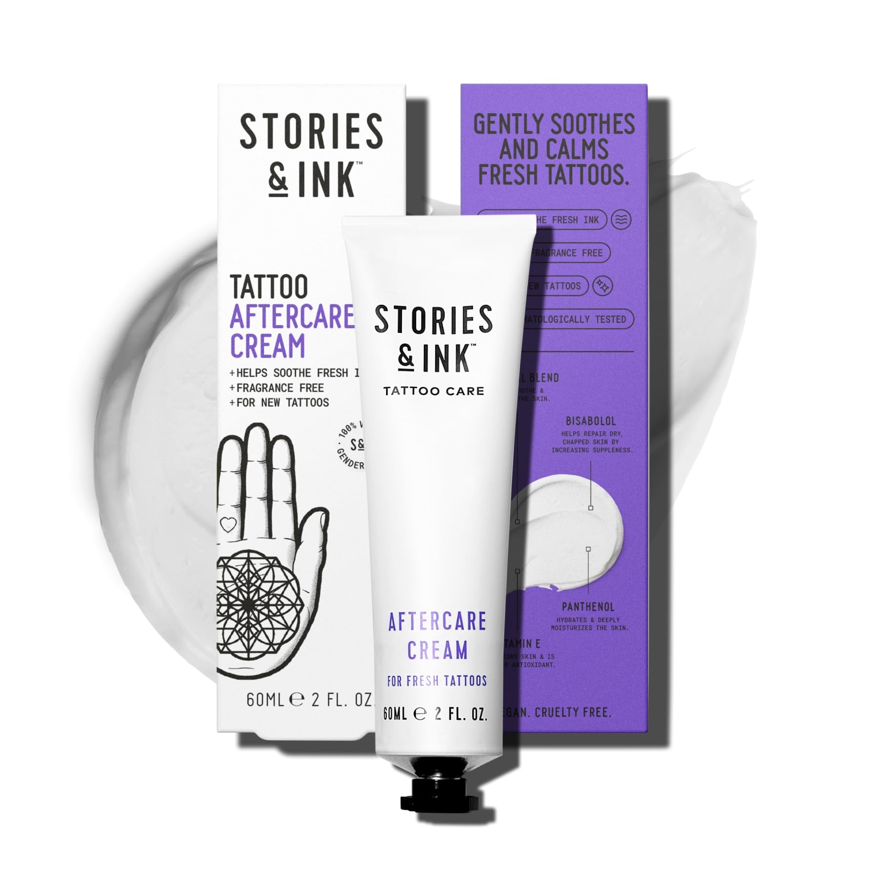 Stories & Ink | TATTOO AFTERCARE CREAM - Natural Healing for Fresh Tattoos, Reduce Itching & Inflammation, Soothes & Repairs Fresh Ink — image 1