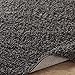 Cozy Shag Collection Charcoal Grey Solid Shag Rug (6'7