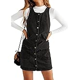 Yousify Womens Casual Sleeveless Denim Overalls Dresses Button Down Summer Jean Mini Dress 2025 Trendy Romper With Pockets