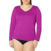 Kanu Surf Women's Plus-Size Solid UPF 50+ Long Sleeve Swim Shirt Rashguard