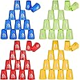 Lancisism 48Pcs Sport Stacking Cups, New Stacking Cups Set Classic Stack Training Game Toys with Carry Bag for Travel Party Challenge Competition