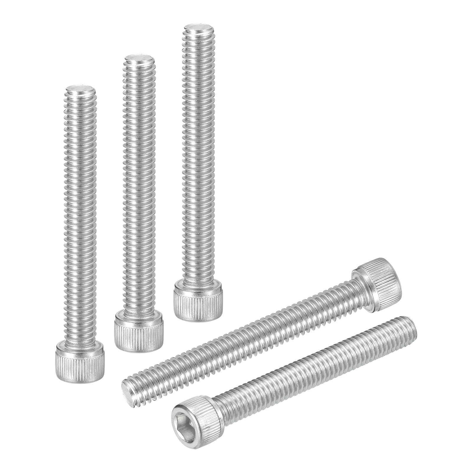 DTGN 5/16"-18x3" Socket Head Cap Screws Bolts - 10Pack - Good for Road Bicycle, Mountain Bike, Auto, Motorcycle - 304 Stainless Steel Hex Head Metric Screws - Silver