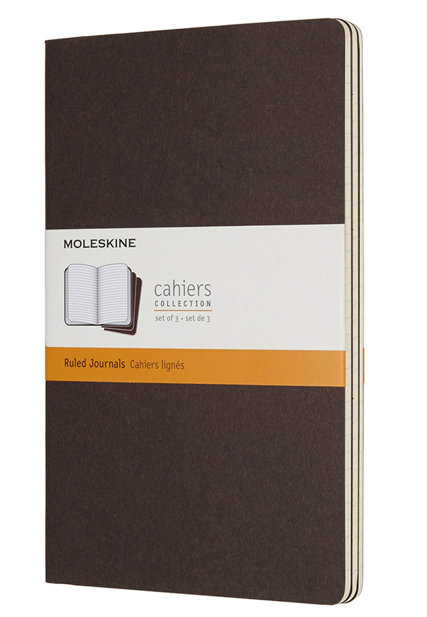 Moleskine Large Ruled Cahier Journal - Coffee Brown (Pack of 3)