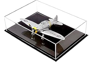 Better Display Cases Clear Acrylic Model Plane 16" x 11" x 4" Display Case with Black Base (A029A)