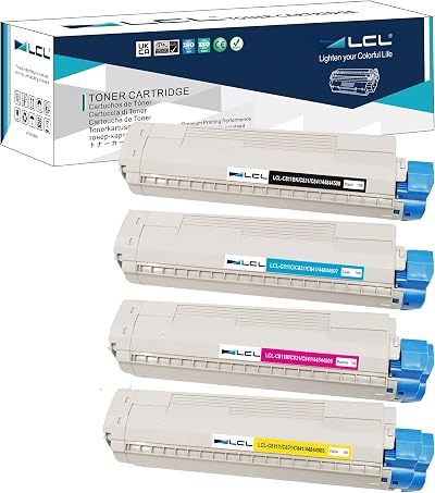 LCL Toner Cartridge 4PK C811 C831 C841 Black Cyan Magenta Yellow