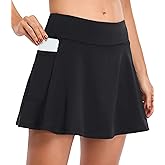 Fulbelle Tennis Skirts for Women Elastic Athletic Golf Skorts with Pockets