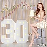 30th Birthday Decorations Marquee Numbers, 2.3FT Large Light up Number 30 for Birthday Decorations, Number 30 Light up Numbers for Party Anniversary Decor Sign