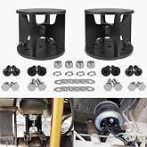 52440 4" Air Spring Spacers for Lifted Trucks, Air Bag Lift Spacers | Fit Most Air Spring Lift Kits, 4" Straight Lift Spacer, 2 Steel Spacers, for Bellows-Style Air Springs Suspension Kit