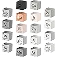 18 Pcs Metal Element Cube Density Cubes 99.99% High Purity, Periodic Table of Elements Collection for Element Collections Hobbies, Pure Tungsten Cube, Iron, Aluminum, Bismuth, 15 more (.39 inch/10 mm)