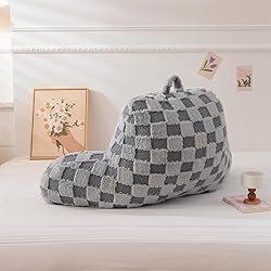 Aimuan Reading Pillow Checkered Bed Rest Wedge