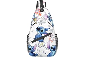 FESTAYA Sling Bag,Stitch Crossbody Sling Backpack Travel Hiking Chest Bag Daypack for Purses Shoulder Bag Women Men's (T-3)