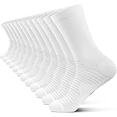 PAPLUS Compression Athletic Crew Socks (6 Pairs) for Men & Women