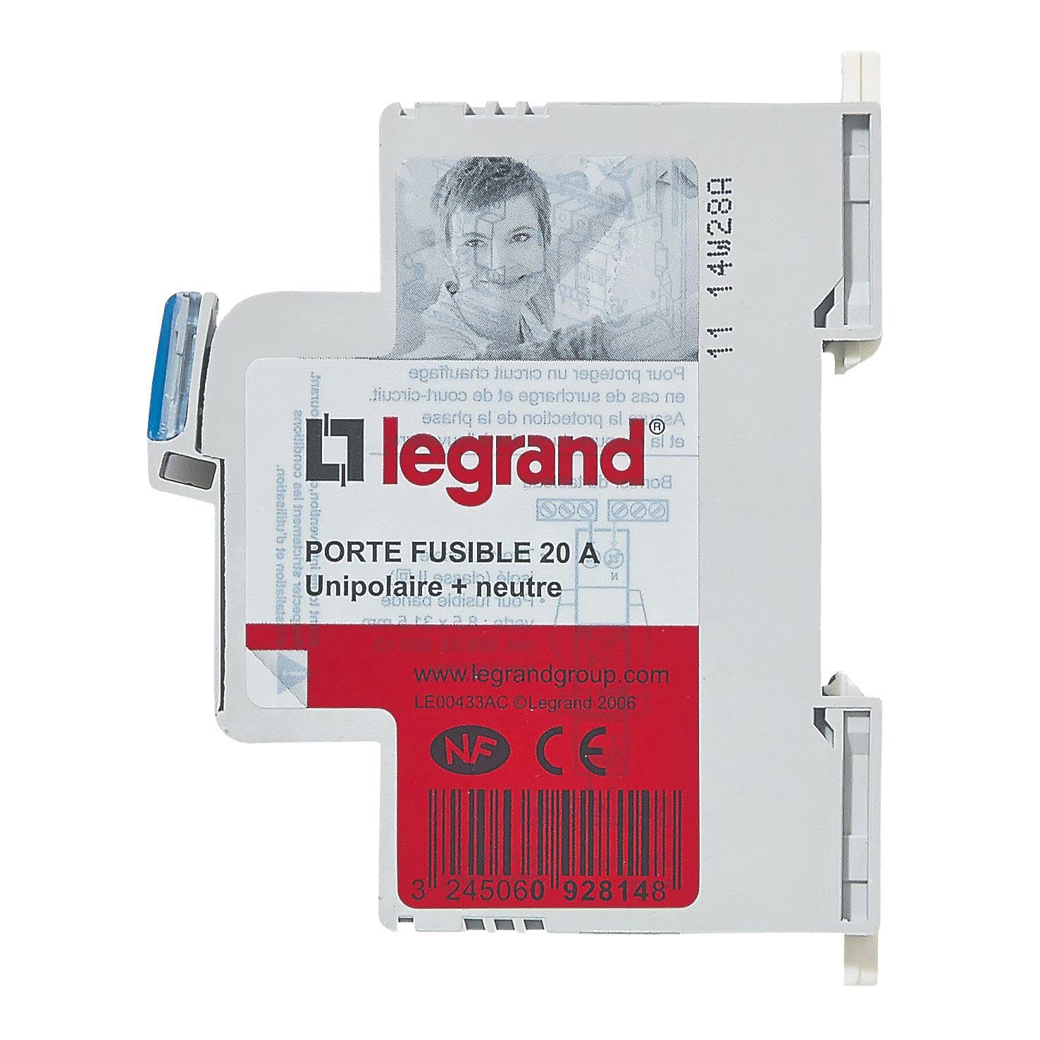 Legrand Lexic LEG92814 Fuse Holder 1 Unipolar/Neutral 20 A