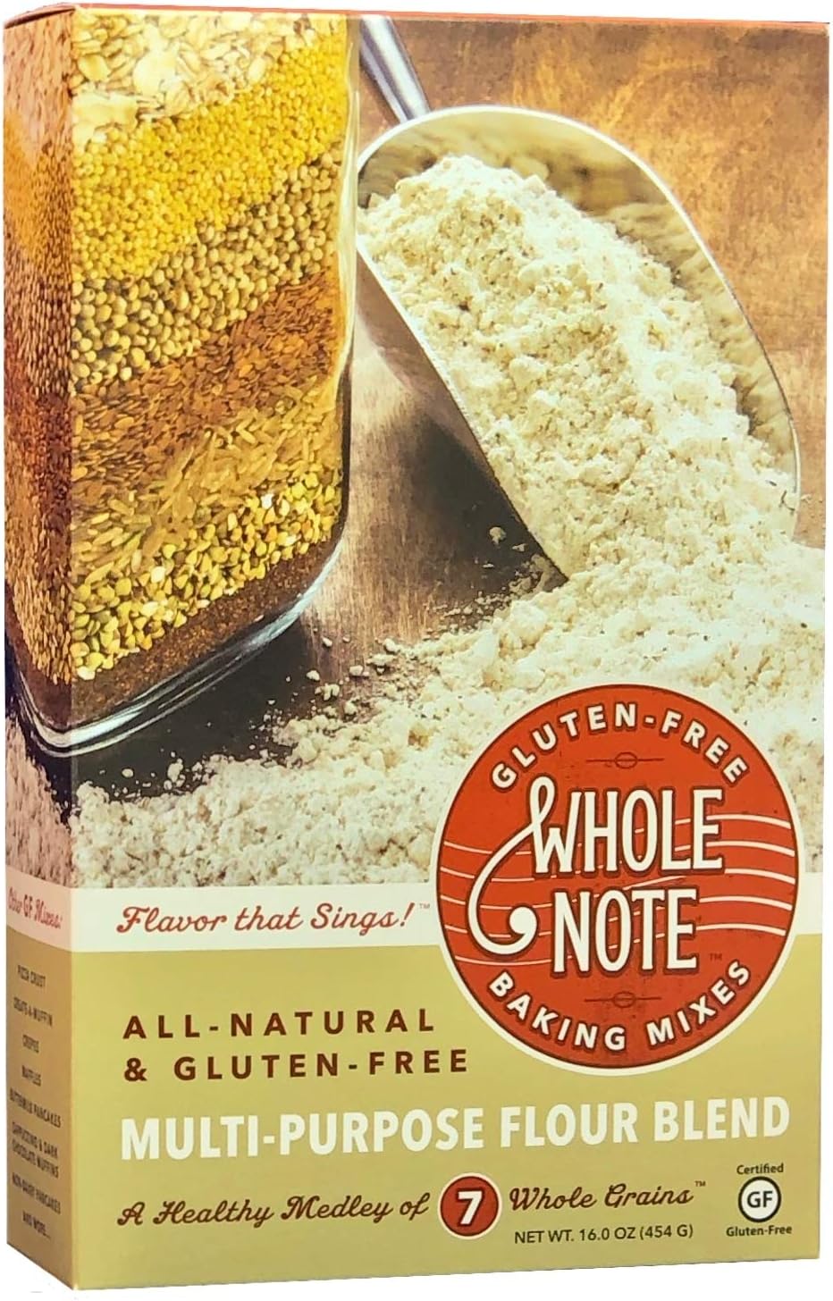 Whole Note Multi-Purpose Flour Blend, 7-Whole-Grain and Naturally Gluten-Free (Pack of 3)
