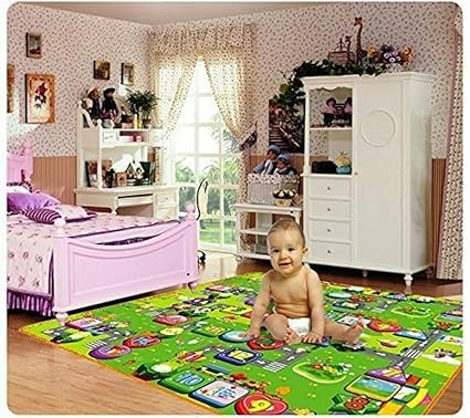 Dinta Mall Double Sided Water Proof Crawl Play Mat for Babies (Multicolour)