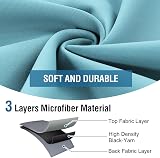 H.Versailtex Solid Thermal Insulated Blackout Curtains 46x54 2 Panels Canal Blue view 5